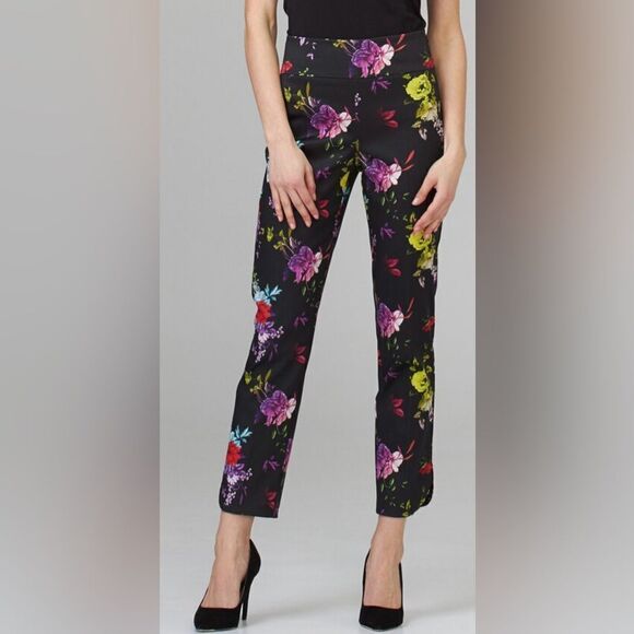 Joseph Ribkoff floral pants size 4